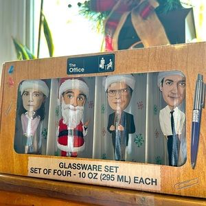 The office holiday glassware set
